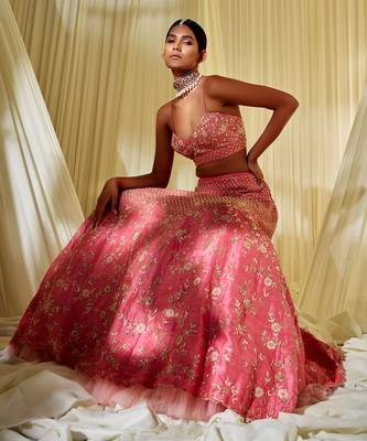 Rose Pink Lehenga Set 3