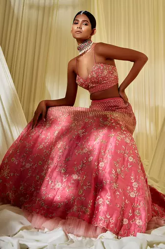 Rose Pink Lehenga Set