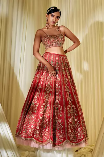 Rusty Red Lehenga Set
