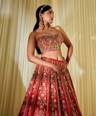 Rusty Red Lehenga Set 3