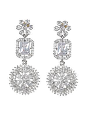 American Diamond White Necklace Set For Women 3