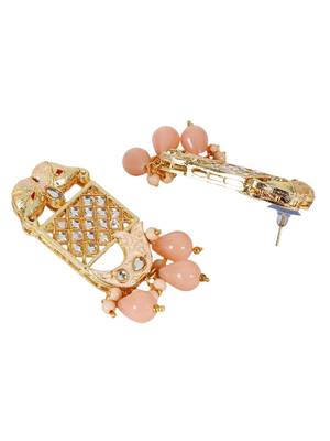Steorra Jewels Traditional Jaipuri Peach Necklace Set For Women 6