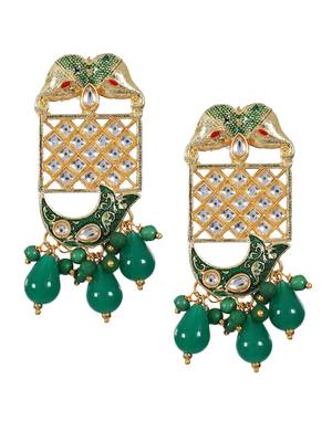 Steorra Jewels Traditional Jaipuri Green Necklace Set For Women 5