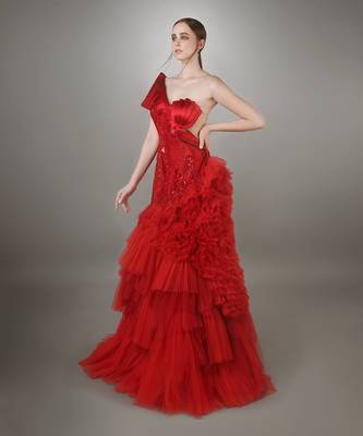 Red Mermaid Gown  2
