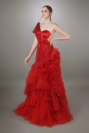 Red Mermaid Gown 