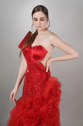 Red Mermaid Gown 