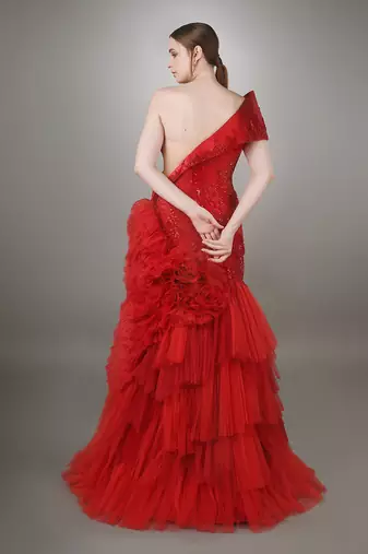 Red Mermaid Gown 