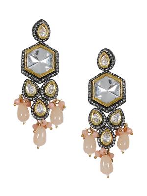 Steorra Jewels Traditional Jaipuri Peach Necklace Set For Women 4