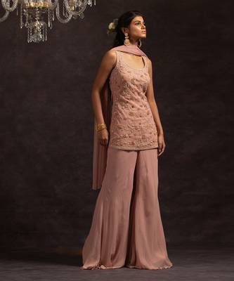 Rose Pink Alyssa Sharara Set 1