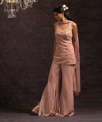 Rose Pink Alyssa Sharara Set 2
