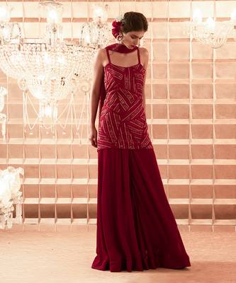 Oxblood Amaya Sharara Set 1