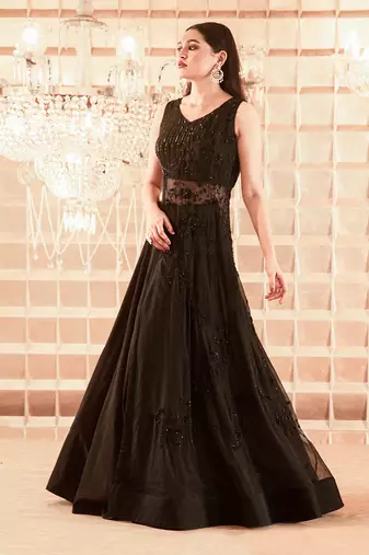 Black Audrey Lehenga Set