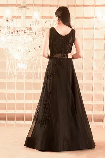 Black Audrey Lehenga Set