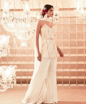 Ivory Amarah Sharara Set 1