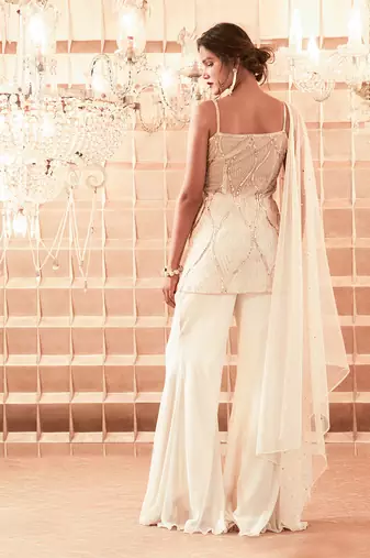Ivory Amarah Sharara Set