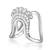 Vighnaharta traditional south indian Rhodium Plated finger Ghoda vanki Ring