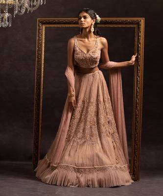 Rose Pink Alexandra Lehenga Set 1