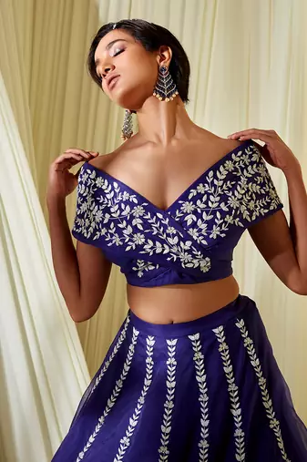 Ink Blue Lehenga Set