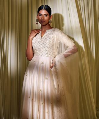 Ivory Anarkali Set 3