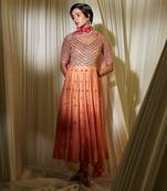 Apricot Anarkali Set