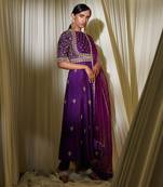 Purple Anarkali Set