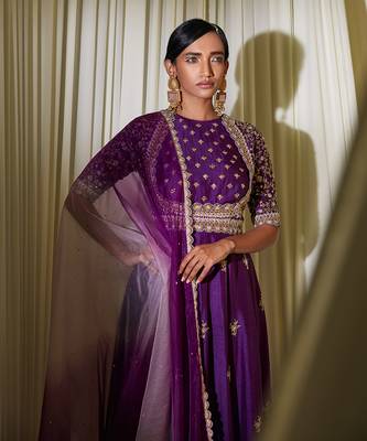 Purple Anarkali Set 2