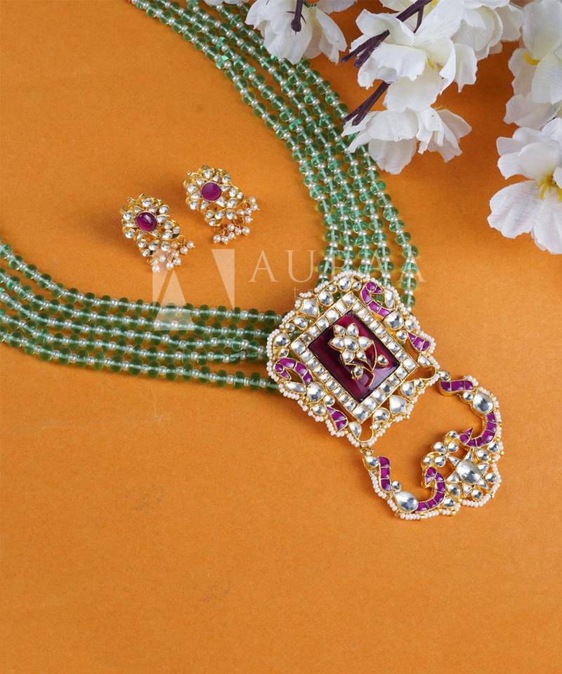 Kundan Necklace Set 22KT Gold Plated