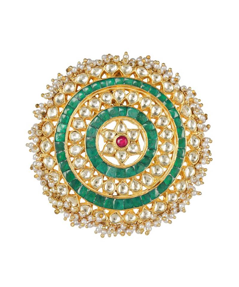 22KT Gold Plated Kundan Juda Pin