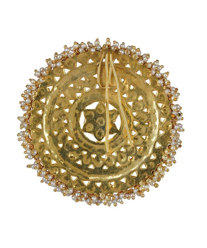22KT Gold Plated Kundan Juda Pin