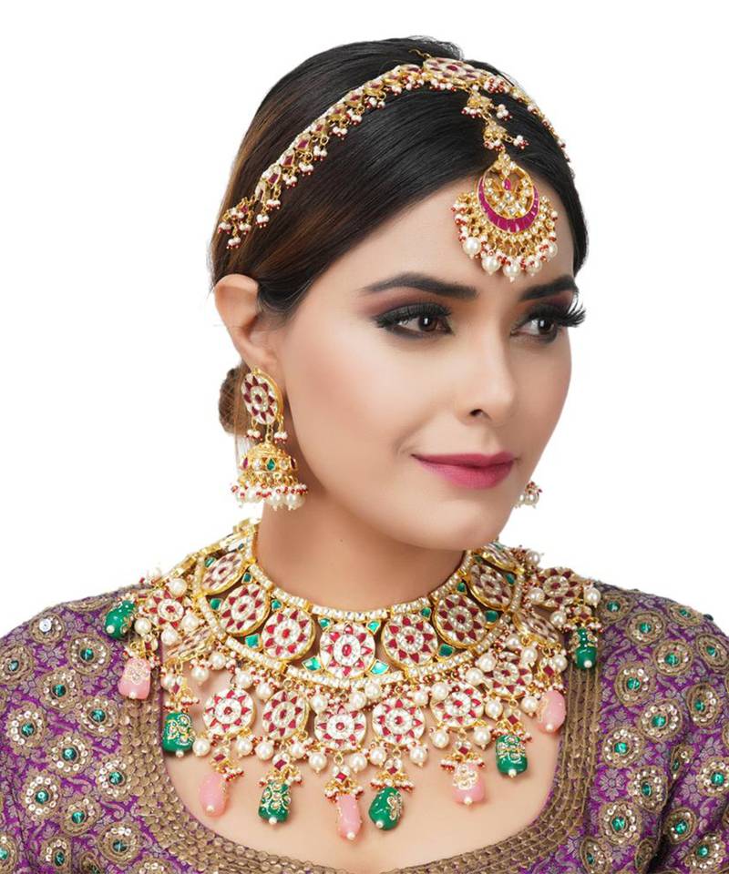 Kundan Necklace Set 22KT Gold Plated