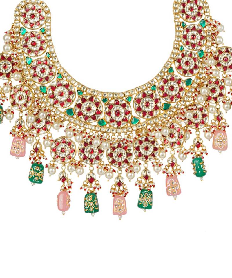 Kundan Necklace Set 22KT Gold Plated