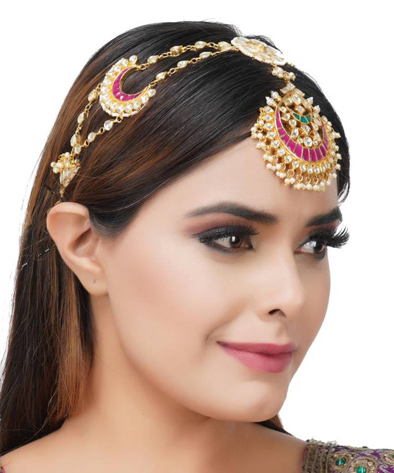 Kundan Gold Plated Head Band