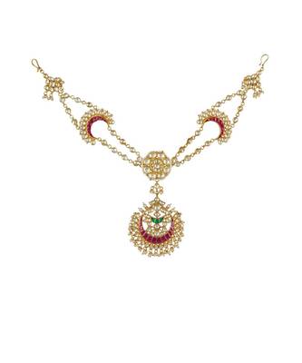 Kundan Gold Plated Head Band 4