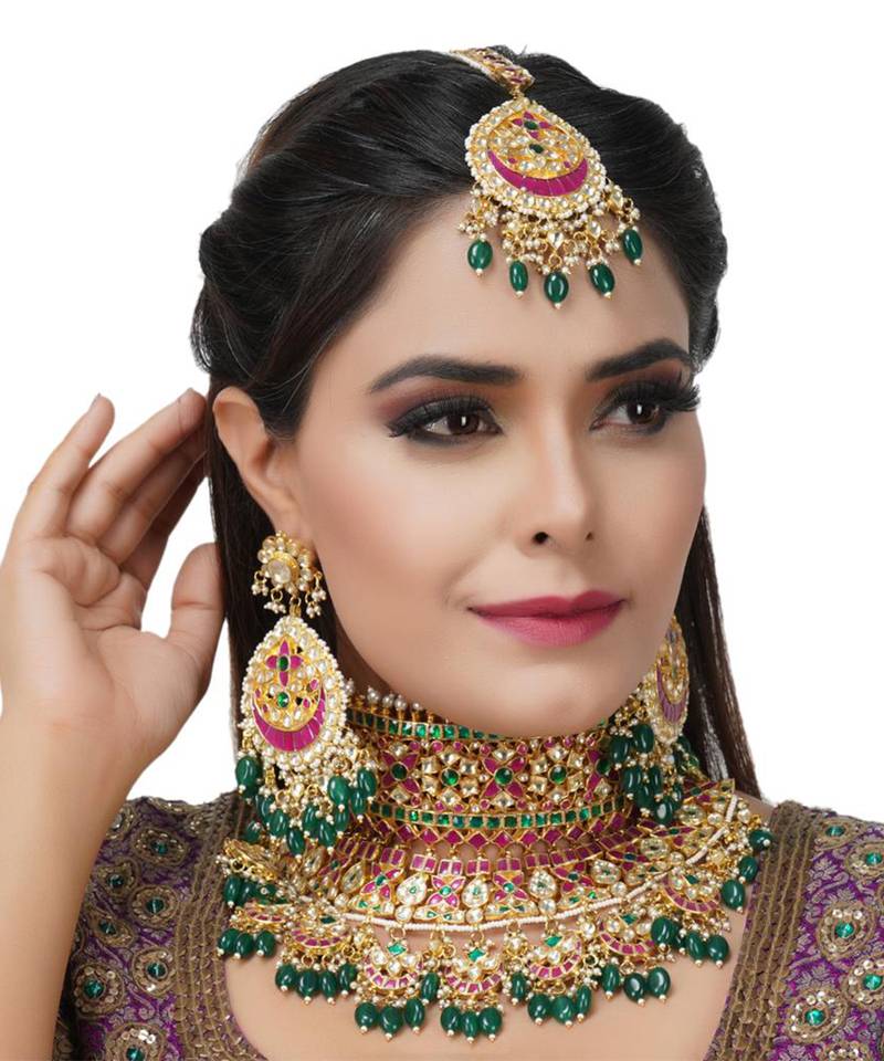 Kundan Necklace Set 22KT Gold Plated