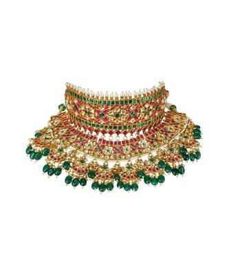 Kundan Necklace Set 22KT Gold Plated 5