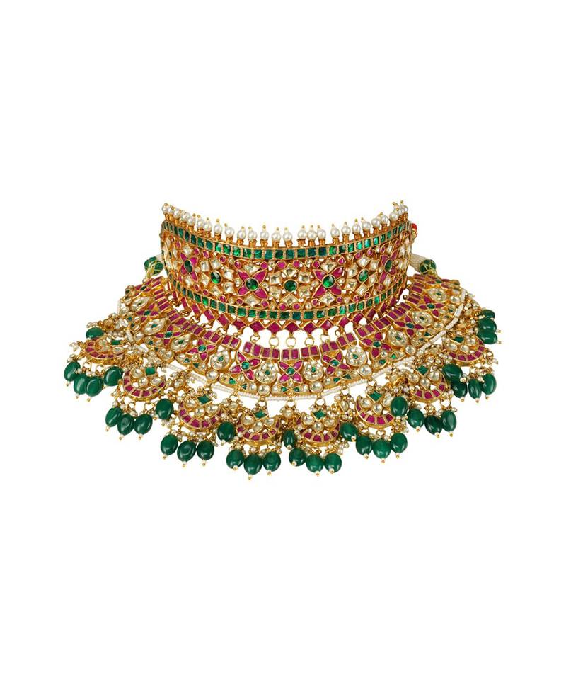 Kundan Necklace Set 22KT Gold Plated