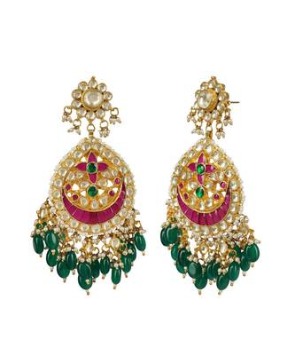 Kundan Necklace Set 22KT Gold Plated 8