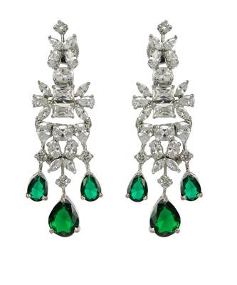 Rhodium Plated Diamonte Necklace Set 5