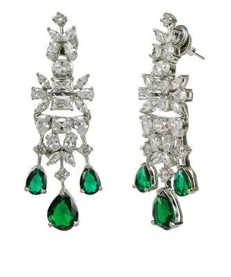 Rhodium Plated Diamonte Necklace Set 6