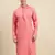 Sanwara Men's Pink Printed Long Sleeve Cotton Elegant Kurta