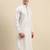Sanwara Men's White Printed Long Sleeve Cotton Elegant Kurta