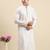 Sanwara Men's White Printed Long Sleeve Cotton Elegant Kurta