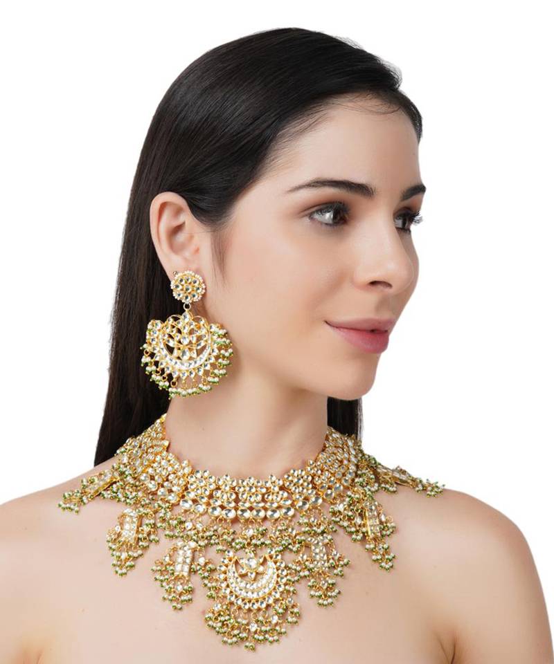 Kundan Necklace Set 22KT Gold Plated