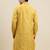 Sanwara Men's Yellow woven Long Sleeve Art Silk Elegant Kurta