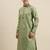 Sanwara Men's Green woven Long Sleeve Art Silk Elegant Kurta