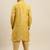 Sanwara Men's Yellow Woven Long Sleeve Art Silk Elegant Kurta with Cawl Pant
