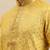 Sanwara Men's Yellow Woven Long Sleeve Art Silk Elegant Kurta with Cawl Pant