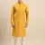 Sanwara Men's Mustard chickenkari Long Sleeve Cotton Designer Kurta with Pyjama