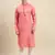 Sanwara Men's Pink Printed Long Sleeve Cotton Elegant Kurta with Pyjama