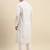 Sanwara Men's White Printed Long Sleeve Cotton Elegant Kurta with Pyjama